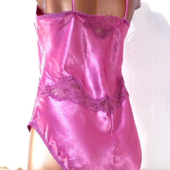 Vintage Victorian Lace Satin Teddy Romper Panties S/M - Picture 8 of 11